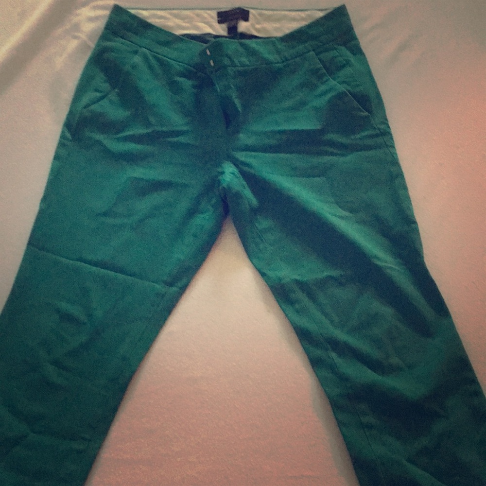 J Crew Campbell ankle pants in green